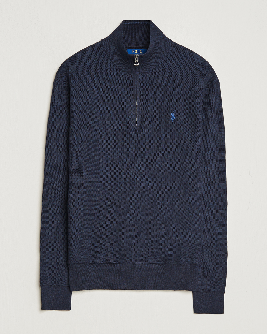 Heren | Truien | Polo Ralph Lauren | Textured Half Zip Navy Heather