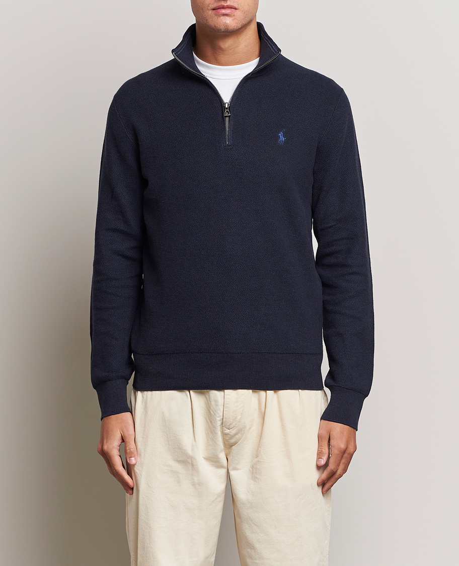 Heren | Truien | Polo Ralph Lauren | Textured Half Zip Navy Heather