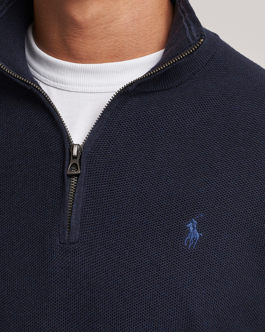 Heren | Truien | Polo Ralph Lauren | Textured Half Zip Navy Heather