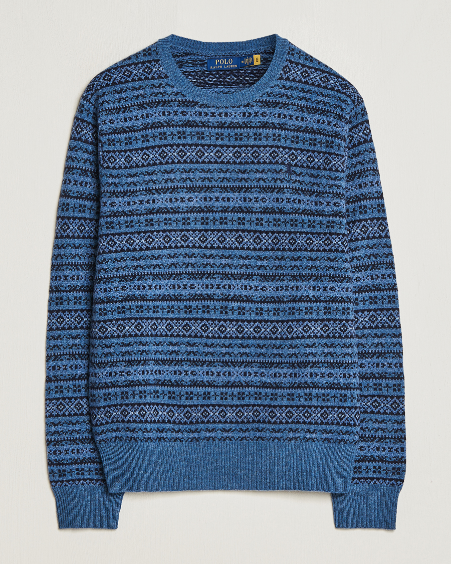 Heren | Truien | Polo Ralph Lauren | Wool/Cashmere Fairisle Sweater Navy