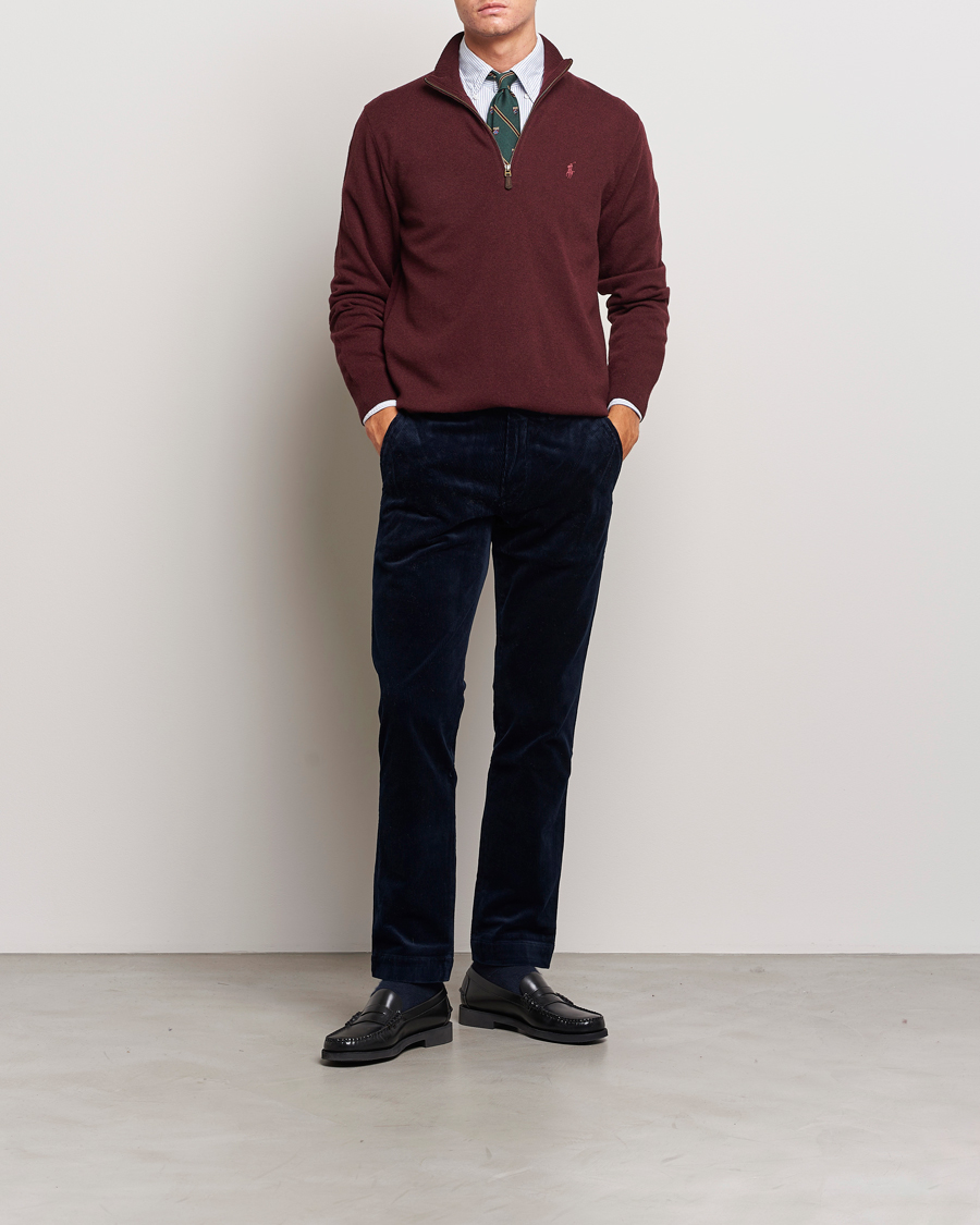 Heren | Truien | Polo Ralph Lauren | Merino Half-Zip Sweater Aged Wine Heather