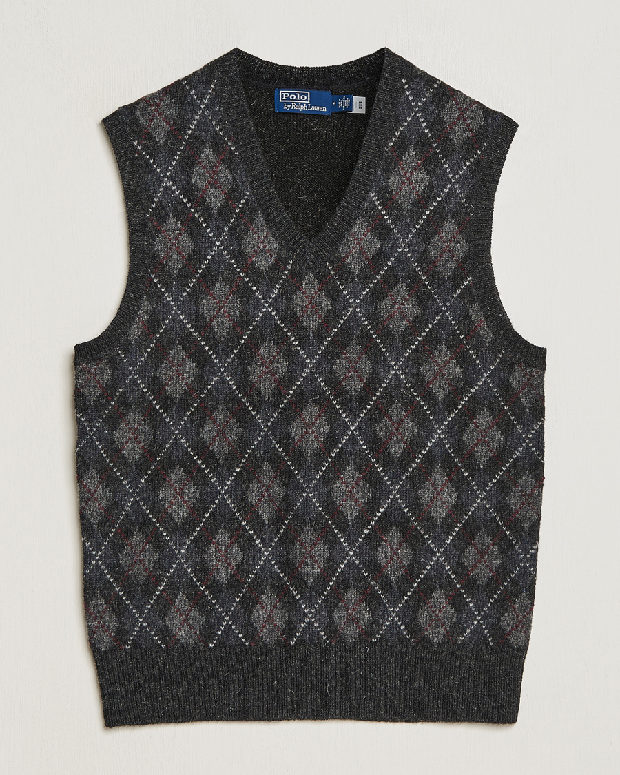 Heren | Truien | Polo Ralph Lauren | Wool Argyle Slipover Charcoal