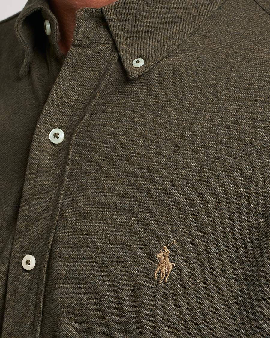 Heren | Overhemden | Polo Ralph Lauren | Featherweight Mesh Shirt Wilson Olive Heather