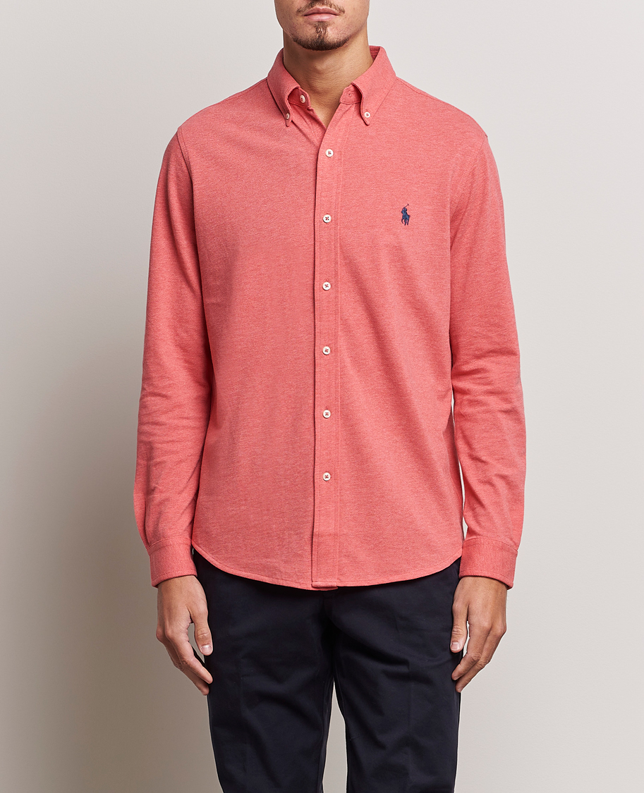 Heren | Overhemden | Polo Ralph Lauren | Slim Fit Featherweight Mesh Shirt Highland Rose Heather