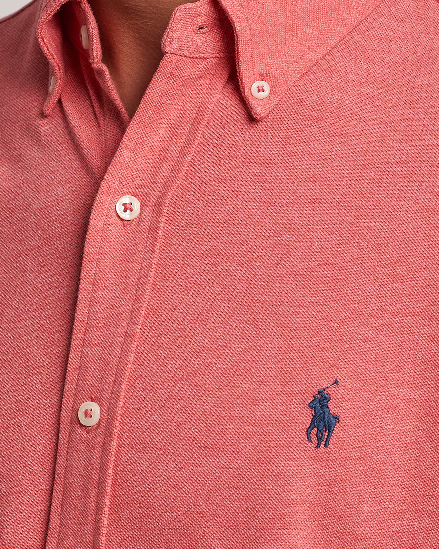 Heren | Overhemden | Polo Ralph Lauren | Slim Fit Featherweight Mesh Shirt Highland Rose Heather