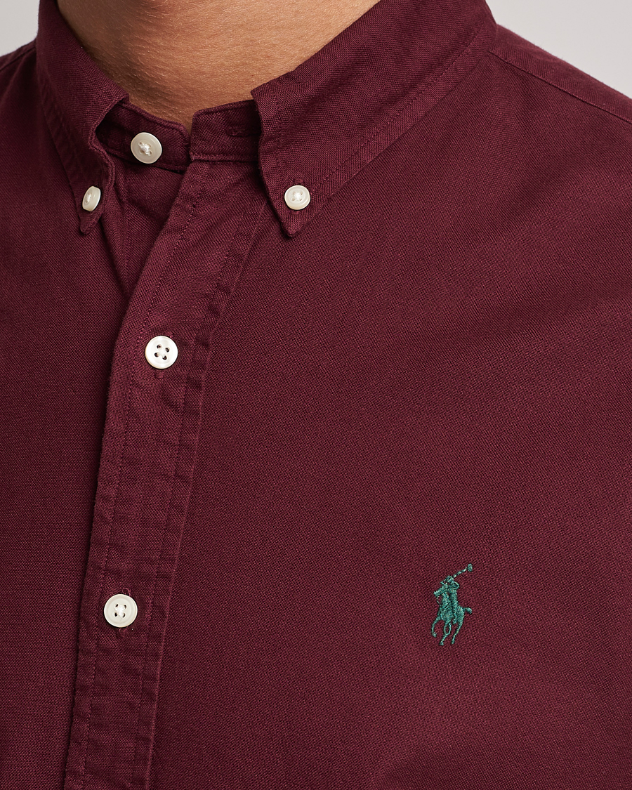 Heren | Overhemden | Polo Ralph Lauren | Slim Fit Garment Dyed Oxford Harvard Wine