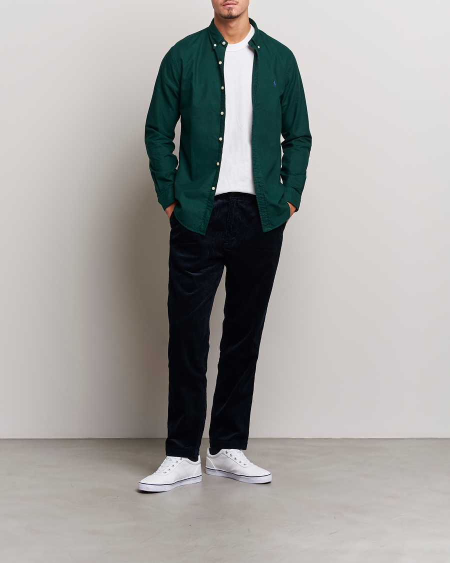 Heren | Overhemden | Polo Ralph Lauren | Slim Fit Garment Dyed Oxford Moss Agate