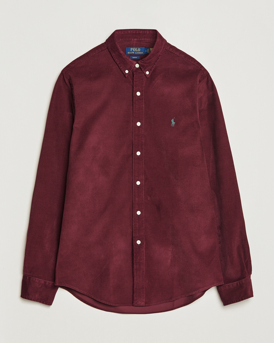 Heren | Overhemden | Polo Ralph Lauren | Slim Fit Corduroy Shirt Harvard Wine