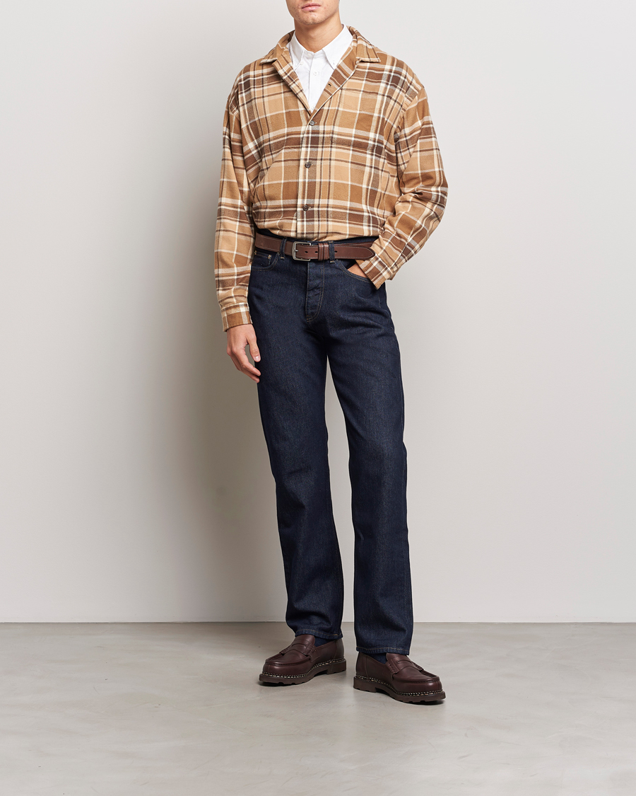 Heren | Overhemden | Polo Ralph Lauren | Brushed Flannel Checked Shirt Khaki/Brown