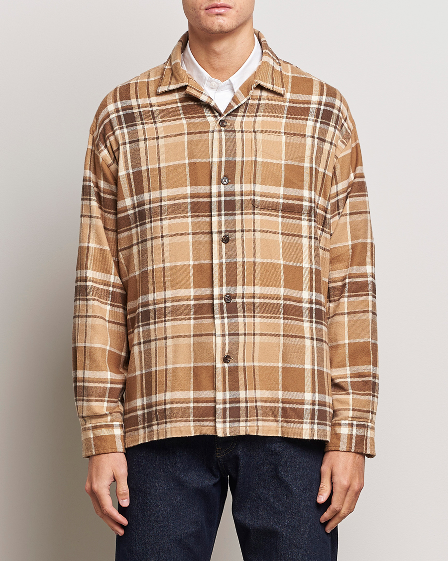 Heren | Overhemden | Polo Ralph Lauren | Brushed Flannel Checked Shirt Khaki/Brown