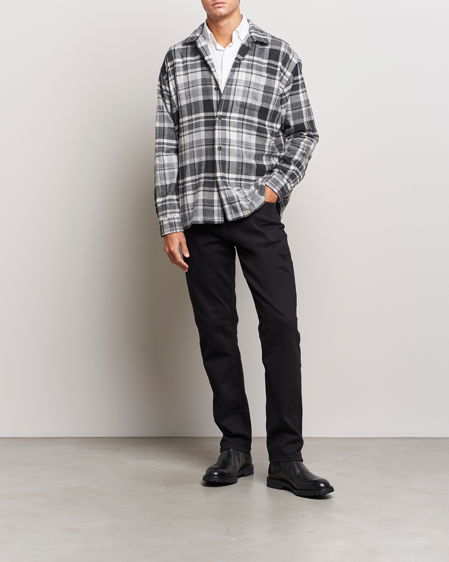 Heren | Overhemden | Polo Ralph Lauren | Brushed Flannel Checked Shirt Grey