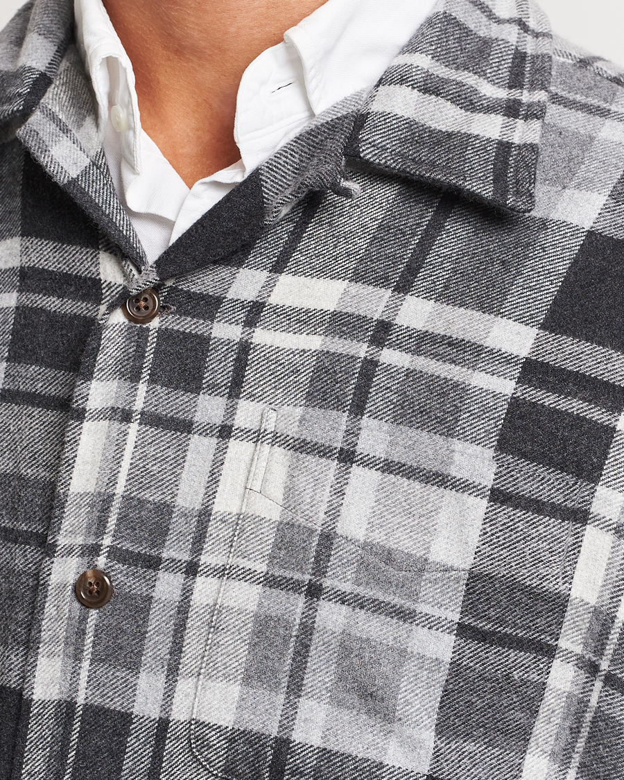 Heren | Overhemden | Polo Ralph Lauren | Brushed Flannel Checked Shirt Grey