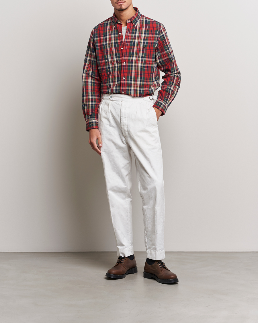 Heren | Overhemden | Polo Ralph Lauren | Custom Fit Checked Oxford Shirt Red/Green