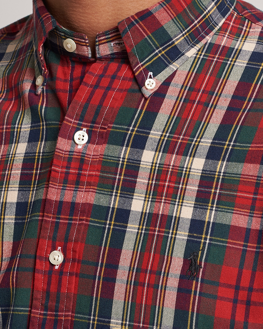 Heren | Overhemden | Polo Ralph Lauren | Custom Fit Checked Oxford Shirt Red/Green