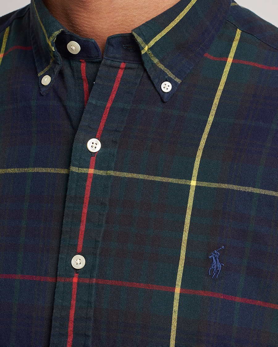 Heren | Overhemden | Polo Ralph Lauren | Custom Fit Checked Oxford Shirt Navy/Green