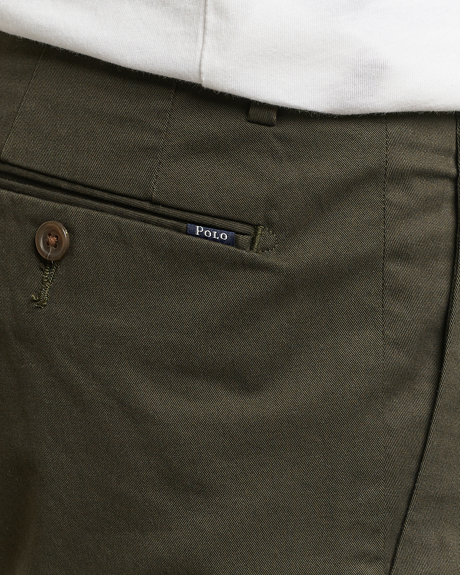 Heren | Broeken | Polo Ralph Lauren | Slim Fit Stretch Chinos Oil Cloth Green