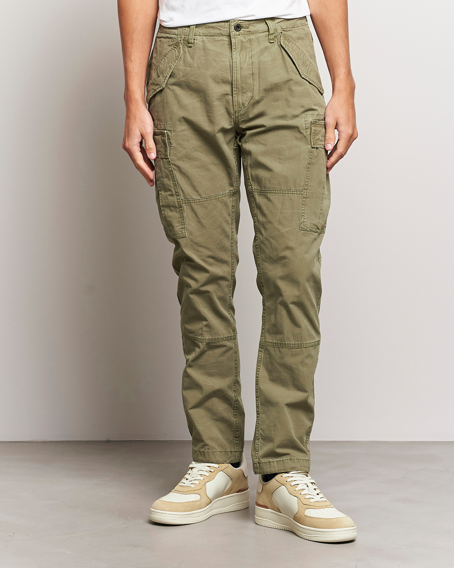 Men | Cargo Trousers | Polo Ralph Lauren | Slub Canvas Cargo Pants Outdoors Olive
