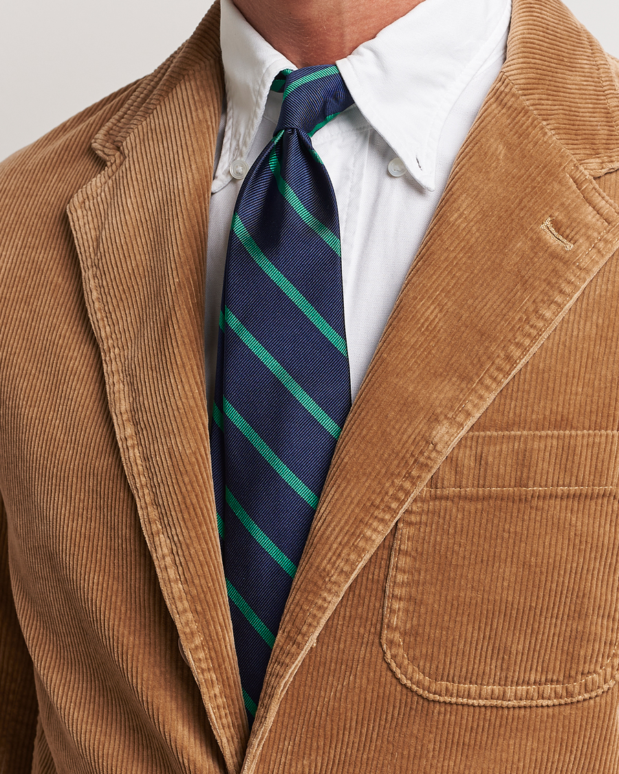 Heren | Stropdassen | Polo Ralph Lauren | Striped Tie Navy/Green