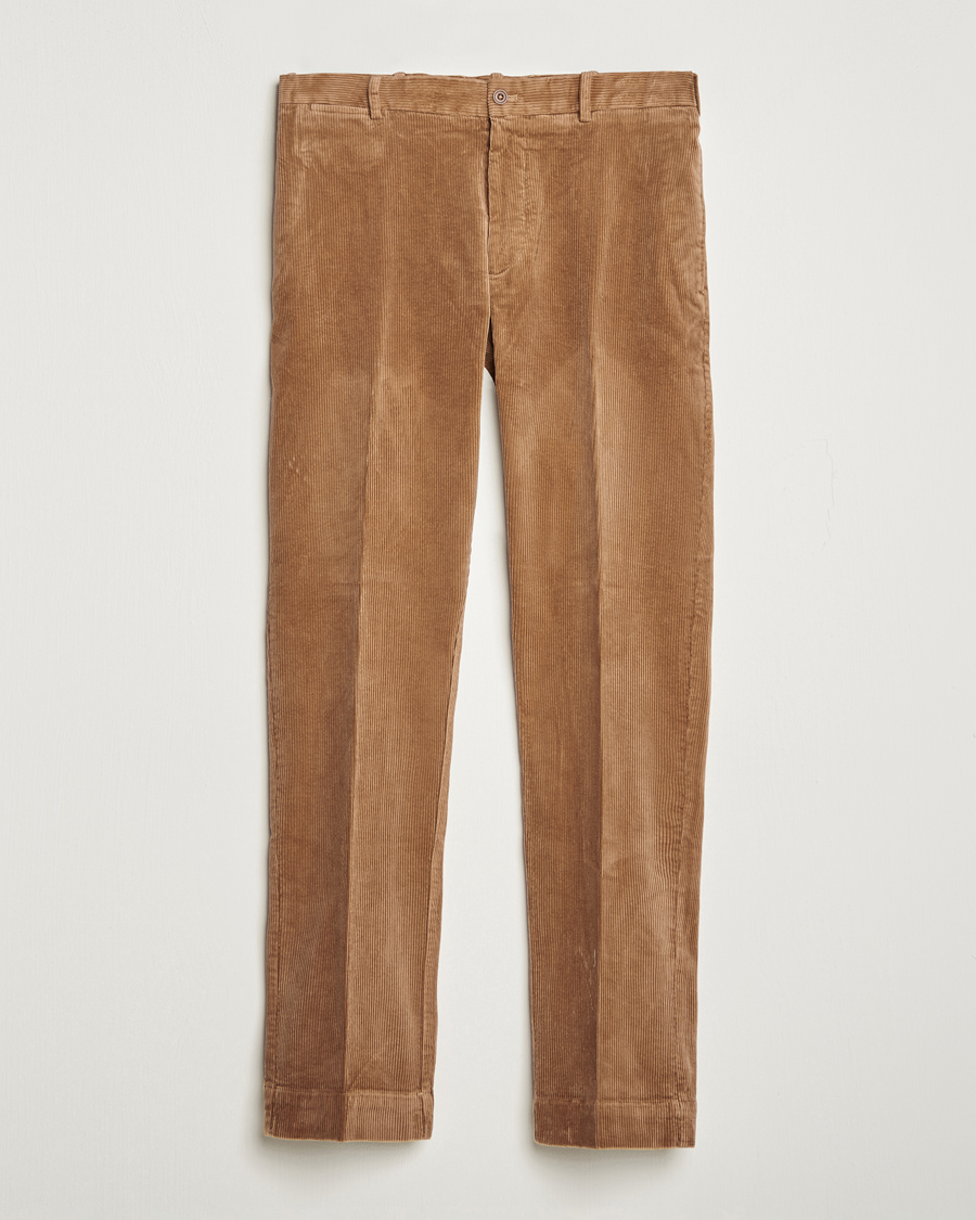 Heren | Broeken | Polo Ralph Lauren | Corduroy Pleated Trousers Rustic Tan
