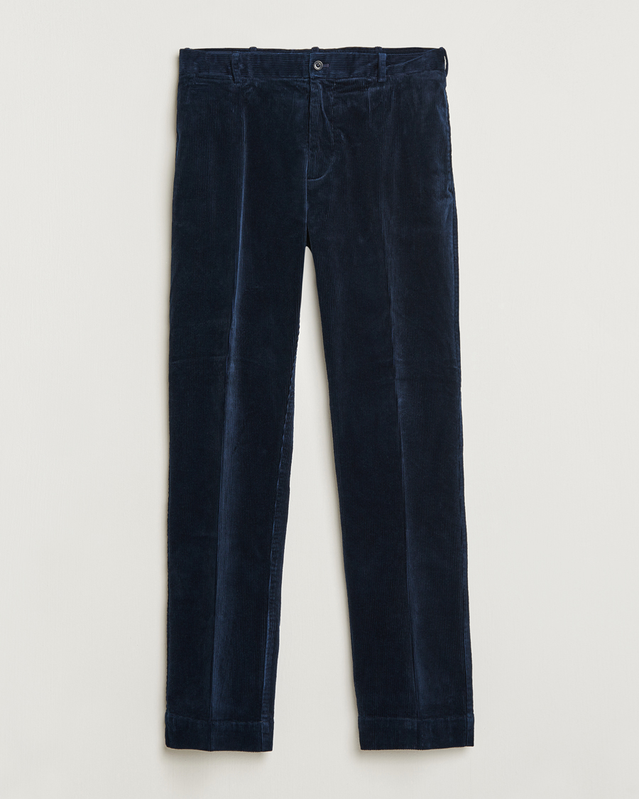 Heren | Broeken | Polo Ralph Lauren | Corduroy Pleated Trousers Aviator Navy