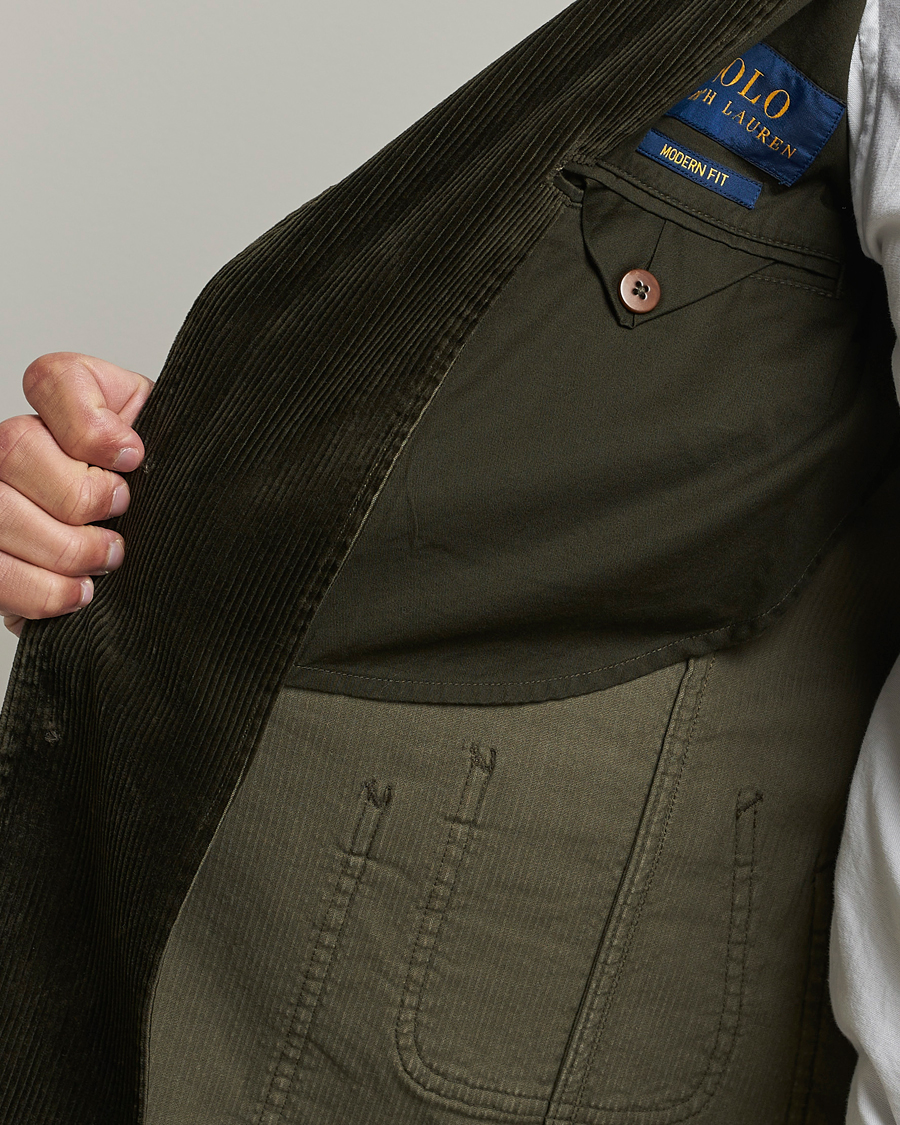 Heren | Blazers | Polo Ralph Lauren | Corduroy Stretch Blazer Oil Cloth Green