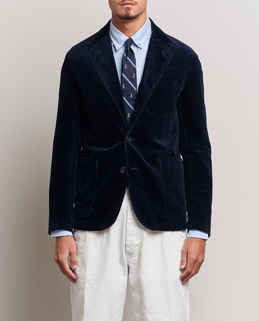 Heren | Blazers | Polo Ralph Lauren | Corduroy Stretch Blazer Aviator Navy