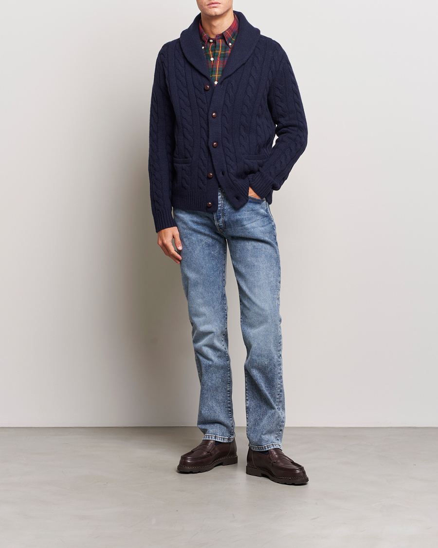 Heren | Truien | Polo Ralph Lauren | Wool Cable Cardigan Hunter Navy