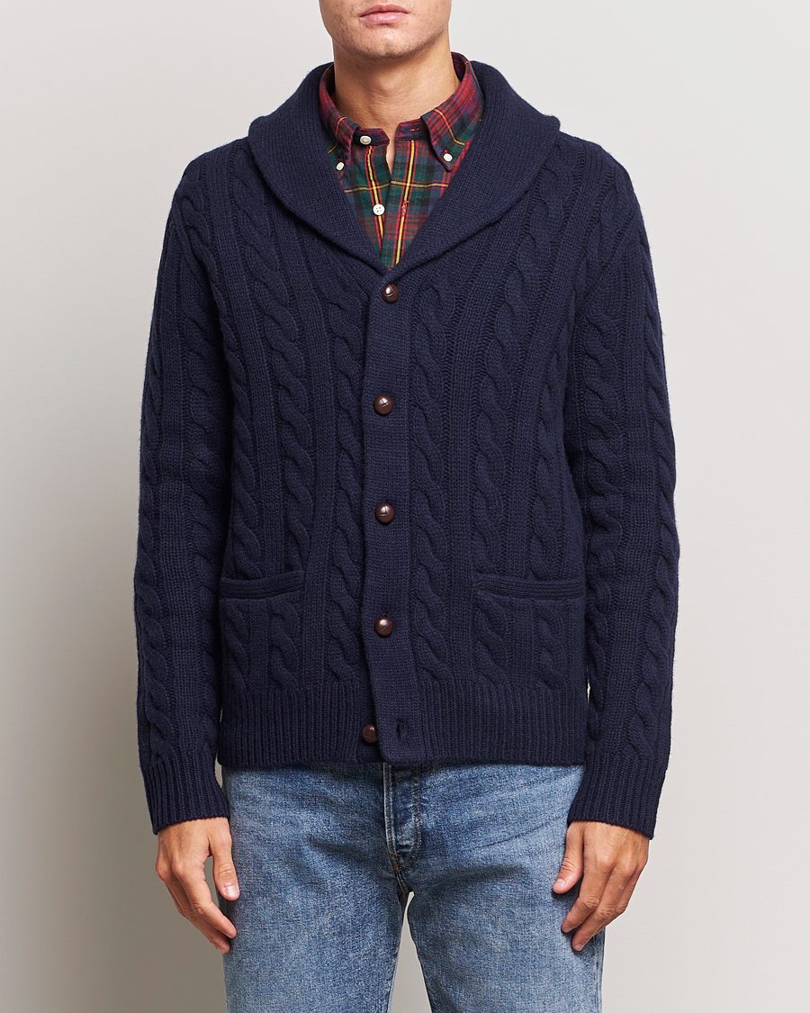 Heren | Truien | Polo Ralph Lauren | Wool Cable Cardigan Hunter Navy