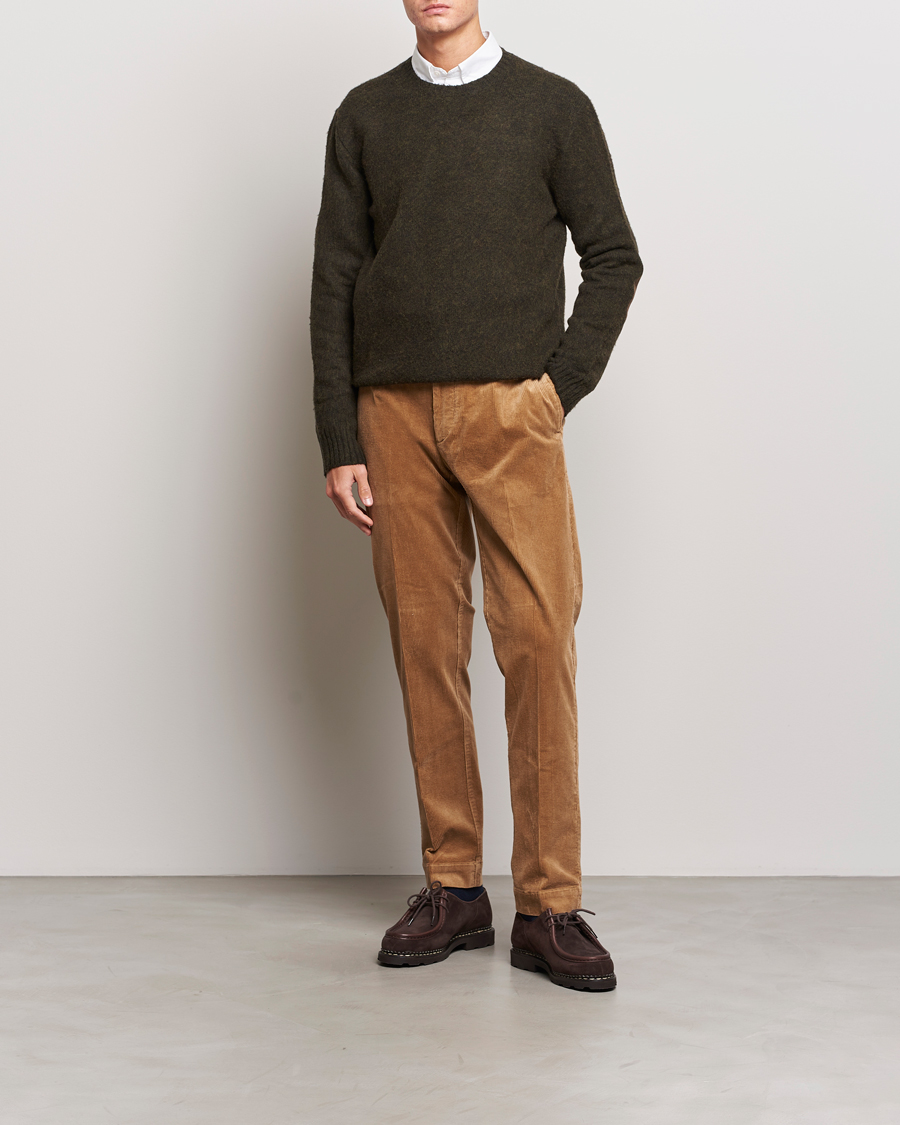 Heren | Truien | Polo Ralph Lauren | Wool/Cashmere Patch Crew Neck Dark Olive Heather