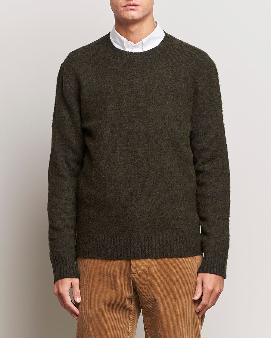 Heren | Truien | Polo Ralph Lauren | Wool/Cashmere Patch Crew Neck Dark Olive Heather