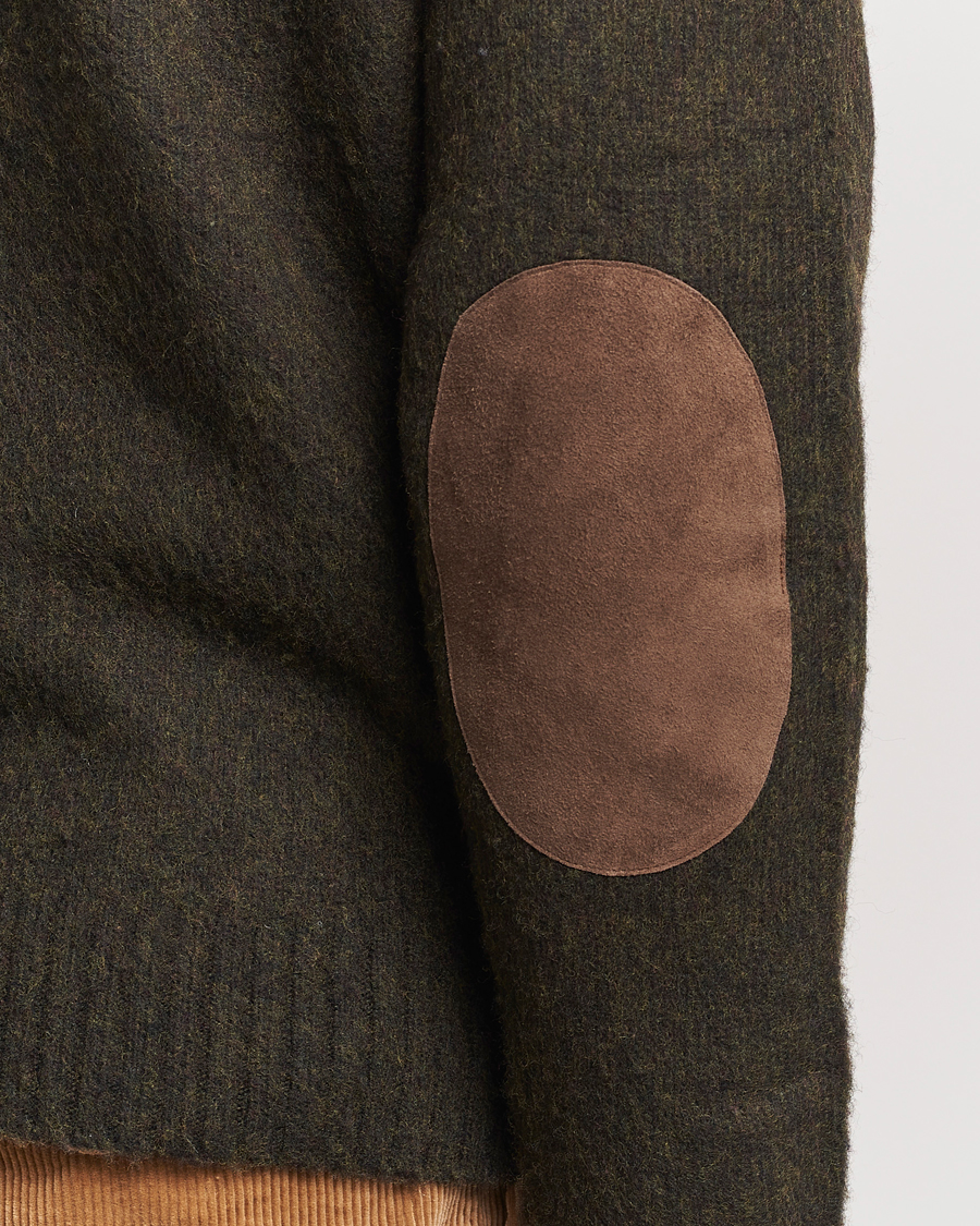 Heren | Truien | Polo Ralph Lauren | Wool/Cashmere Patch Crew Neck Dark Olive Heather
