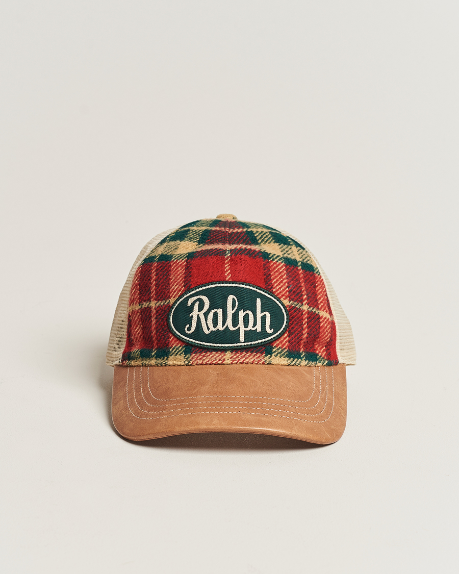 Heren | Polo Ralph Lauren Flannel Ralph Cap Red/Black Multi | Polo Ralph Lauren | Flannel Ralph Cap Red/Black Multi
