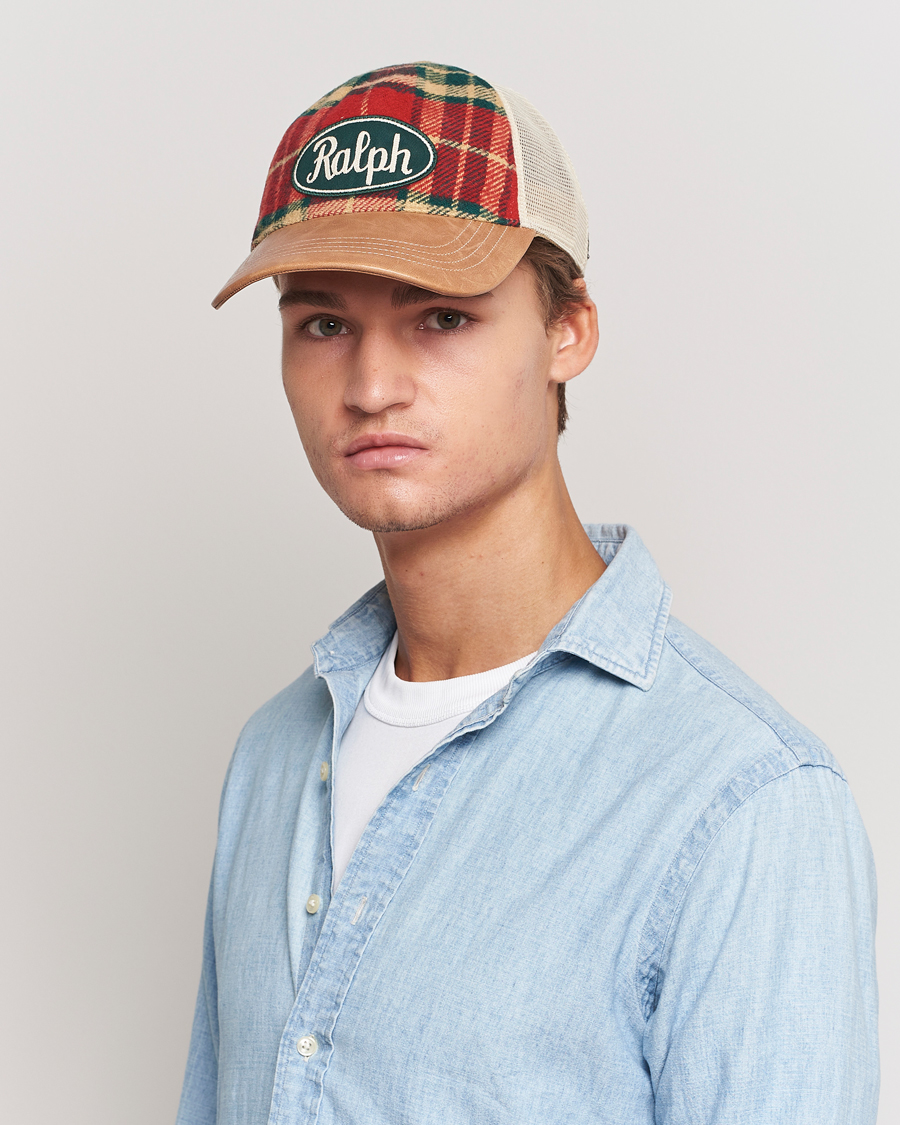 Heren | Polo Ralph Lauren Flannel Ralph Cap Red/Black Multi | Polo Ralph Lauren | Flannel Ralph Cap Red/Black Multi