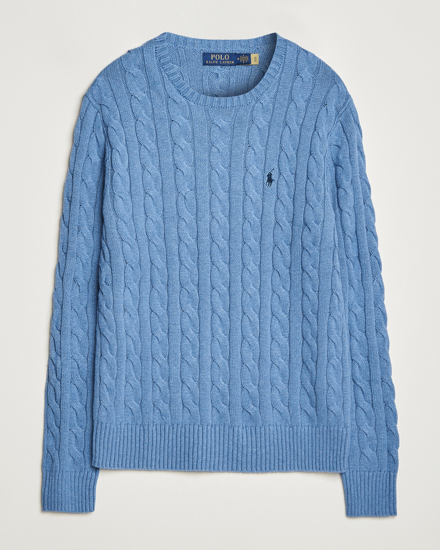 Heren | Truien | Polo Ralph Lauren | Cotton Cable Pullover Sky Blue Heather