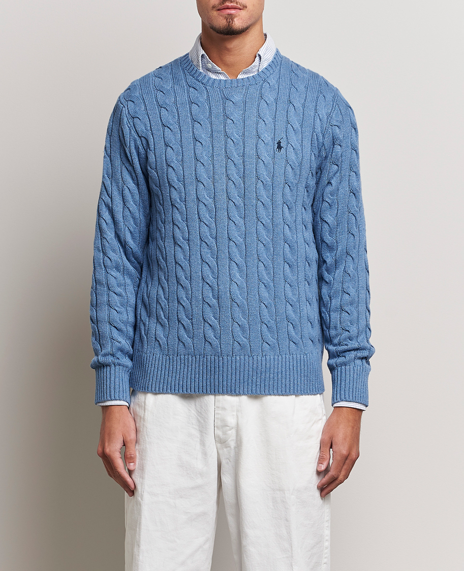 Heren | Truien | Polo Ralph Lauren | Cotton Cable Pullover Sky Blue Heather