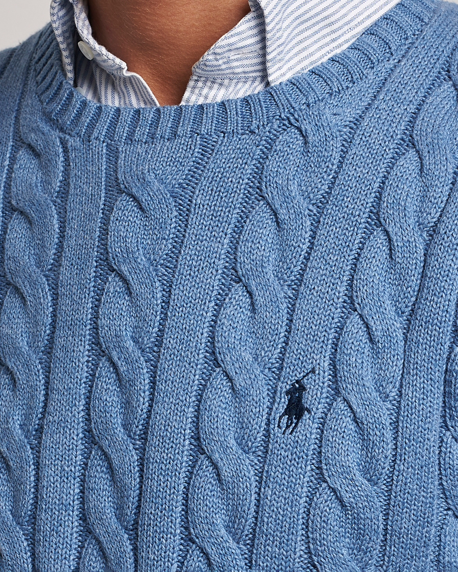 Heren | Truien | Polo Ralph Lauren | Cotton Cable Pullover Sky Blue Heather