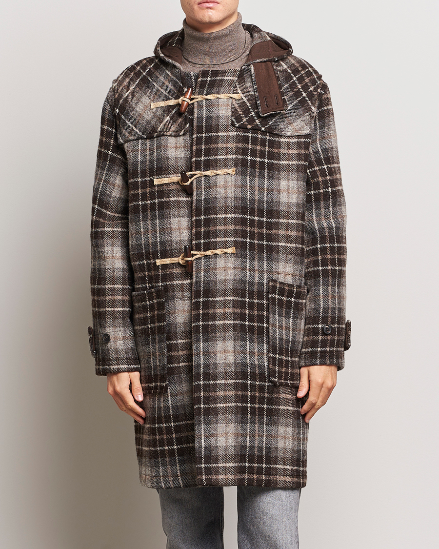 Heren | Gloverall | Gloverall | De Bonne Facutre Wool Duffle Coat Black/Grey