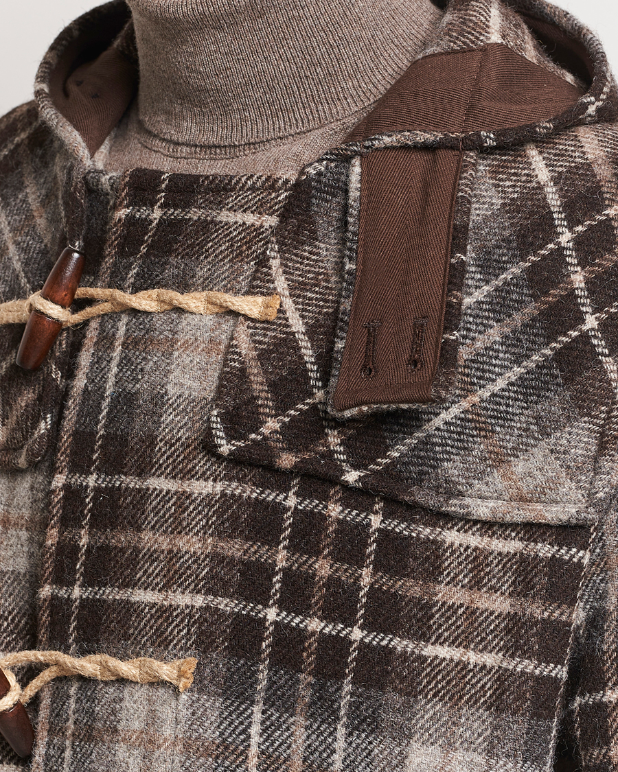 Heren | Jassen | Gloverall | De Bonne Facutre Wool Duffle Coat Black/Grey