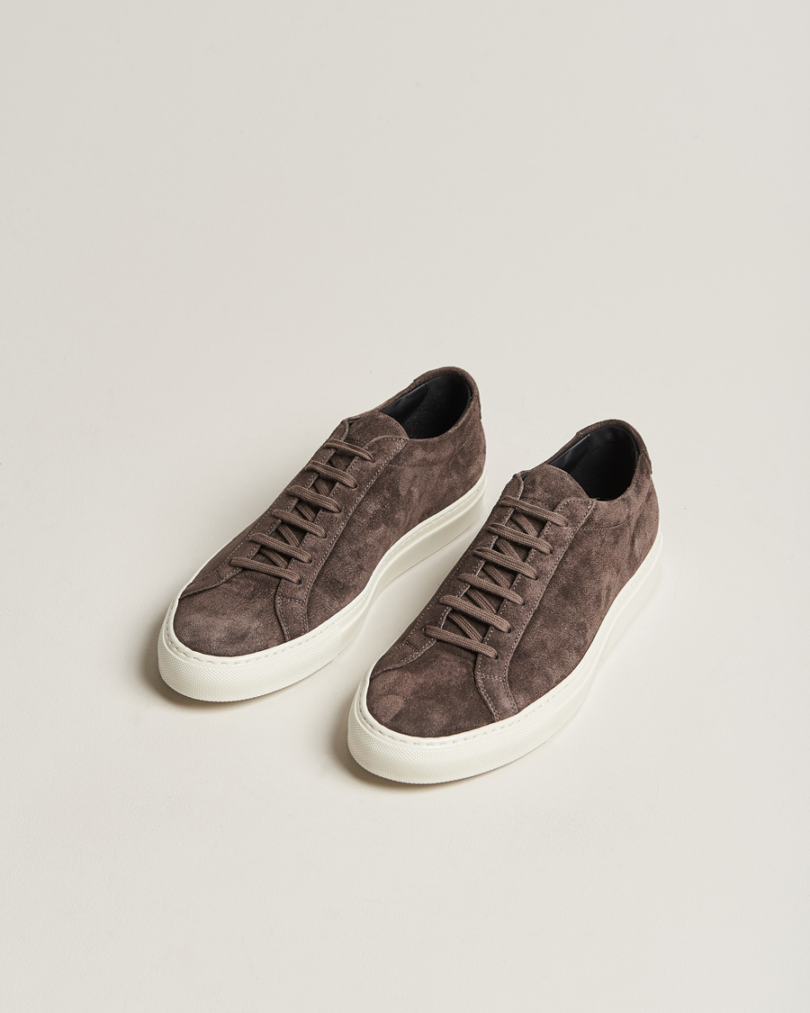 Heren | Common Projects | Common Projects | Original Achilles Suede Sneaker Warm Grey