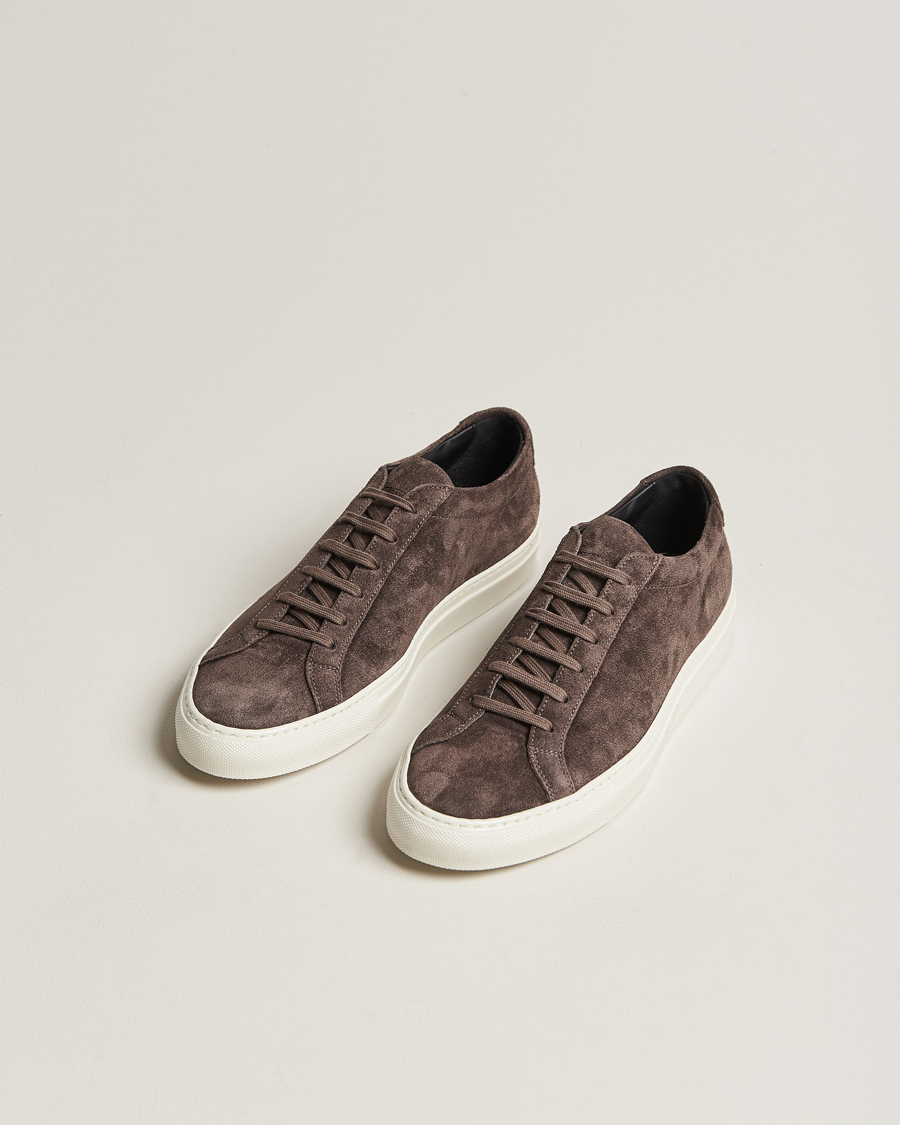 Heren | Common Projects Original Achilles Suede Sneaker Warm Grey | Common Projects | Original Achilles Suede Sneaker Warm Grey