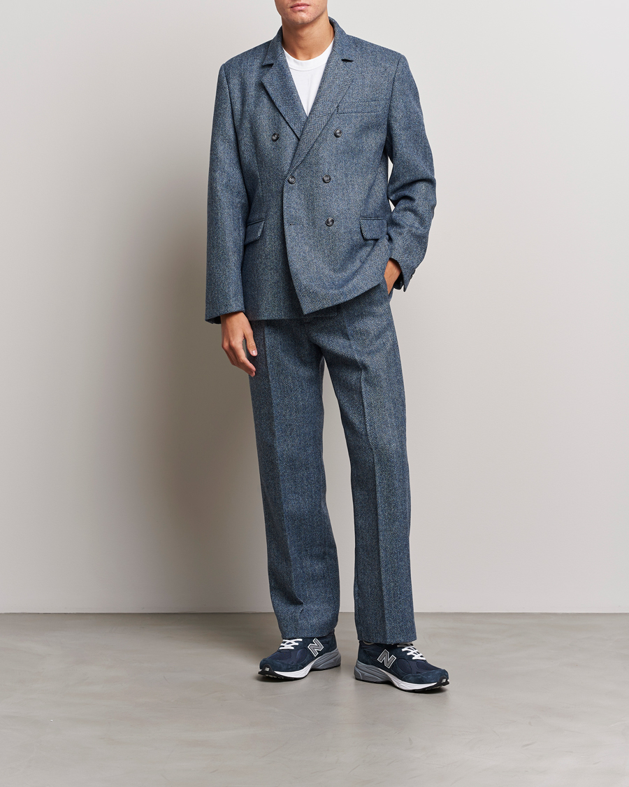 Heren | Blazers | Palmes | Double Blaze Tweed Sport Coat Navy Herringbone