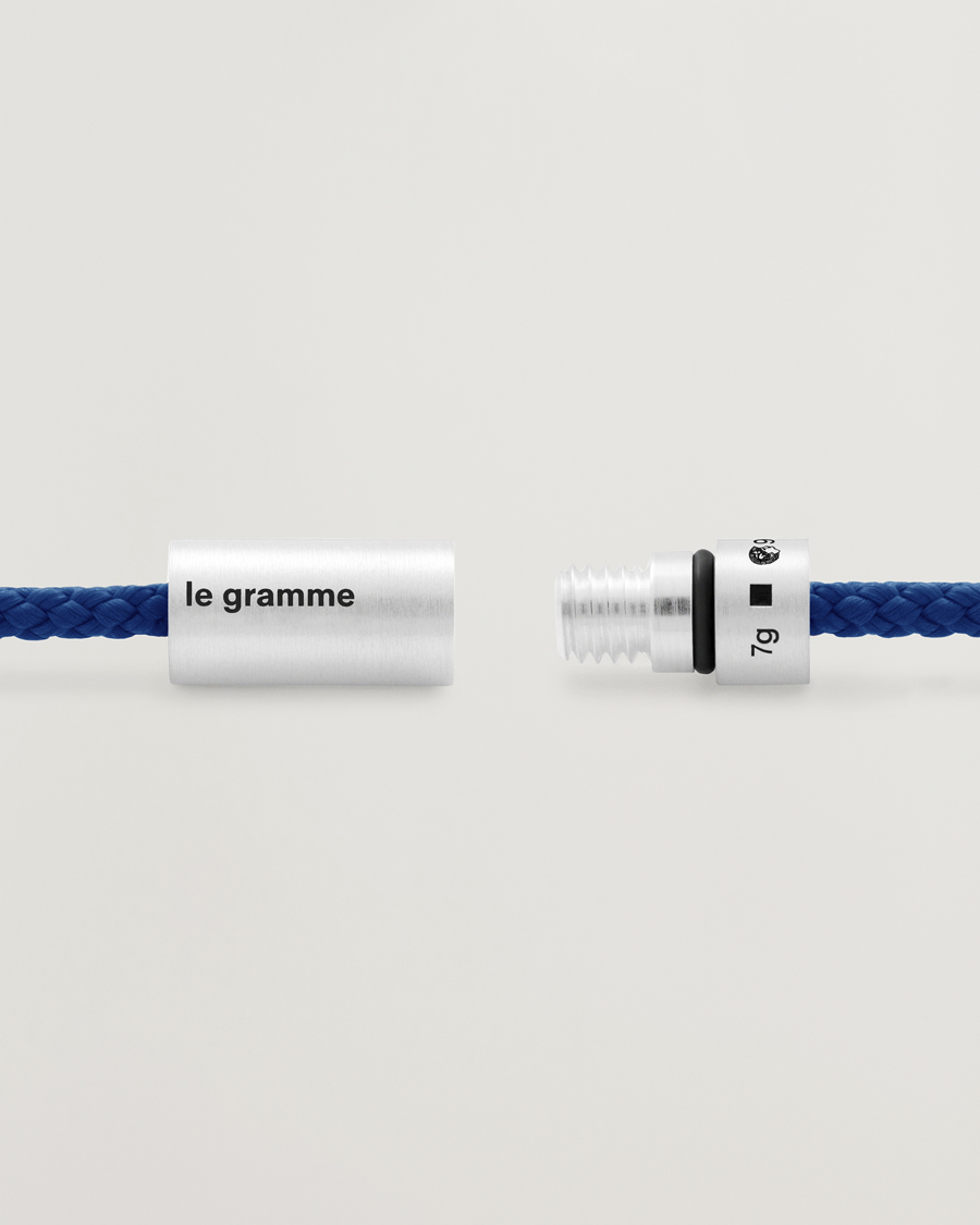Heren | LE GRAMME | LE GRAMME | Nato Cable Bracelet Blue/Sterling Silver 7g