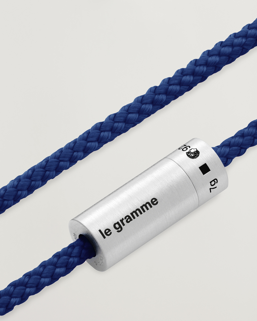Heren | Sieraden | LE GRAMME | Nato Cable Bracelet Blue/Sterling Silver 7g
