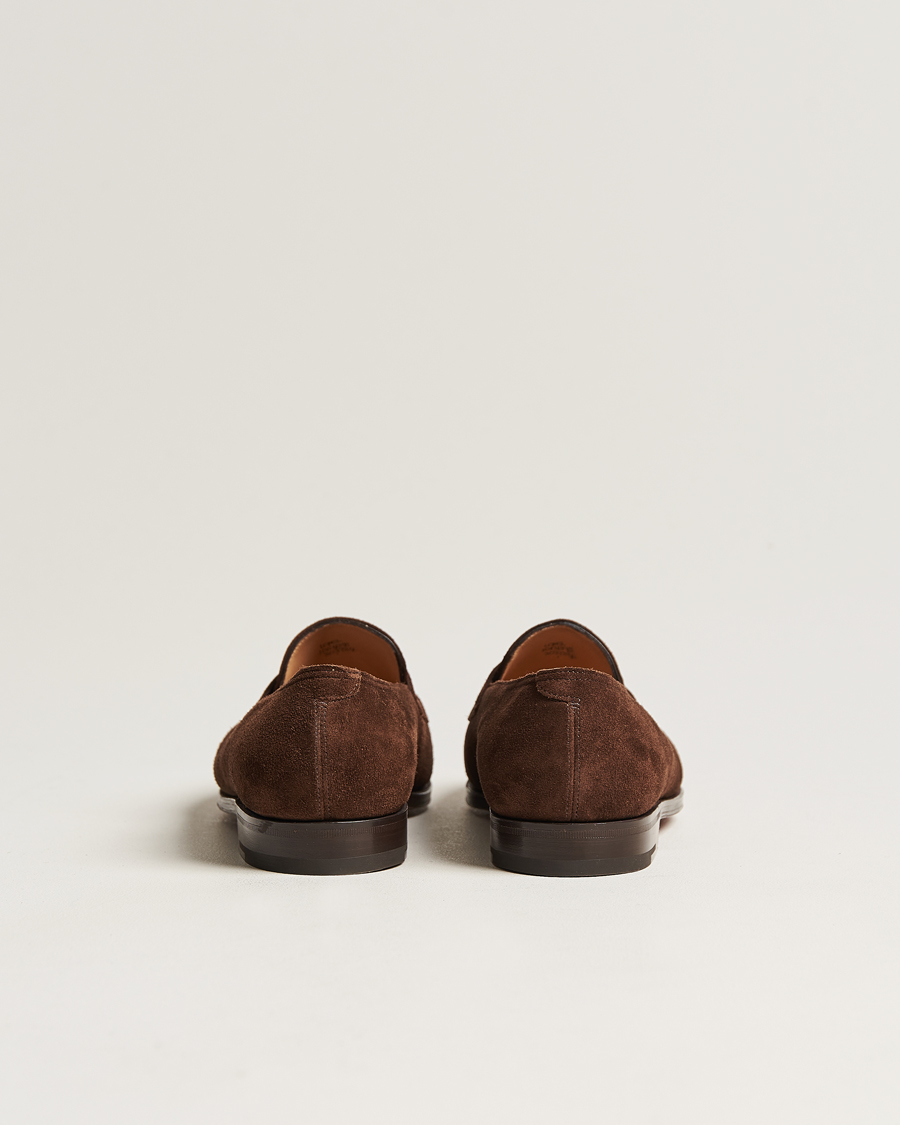 Heren | Instappers | John Lobb | Lopez Penny Loafer Dark Brown Suede