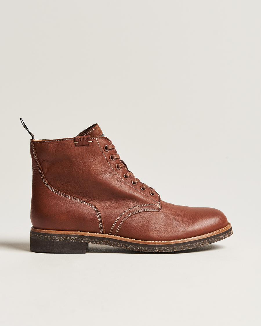 Heren | Polo Ralph Lauren RL Oiled Leather Boot Peanut | Polo Ralph Lauren | RL Oiled Leather Boot Peanut