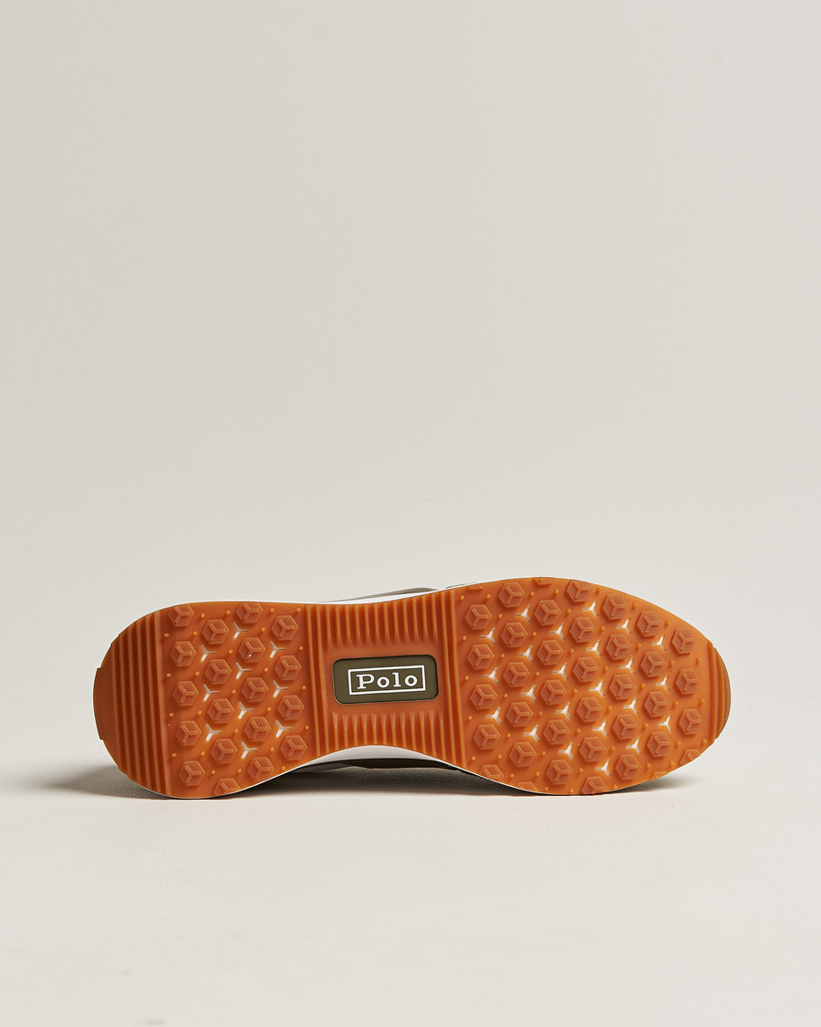 Heren | Polo Ralph Lauren Train 89 Running Sneaker White/Olive | Polo Ralph Lauren | Train 89 Running Sneaker White/Olive