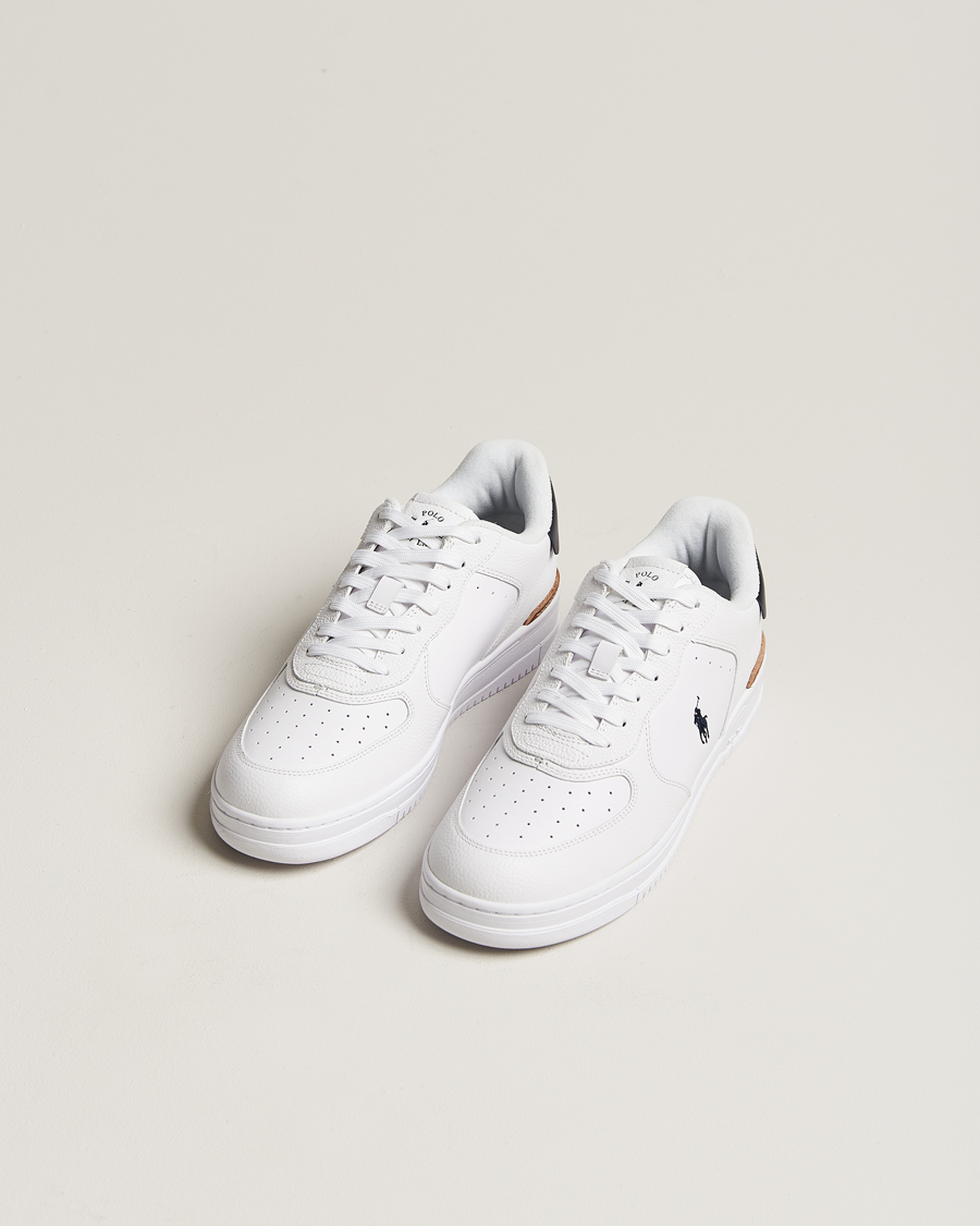 Heren | Witte sneakers | Polo Ralph Lauren | Masters Court Leather Sneaker White/Navy