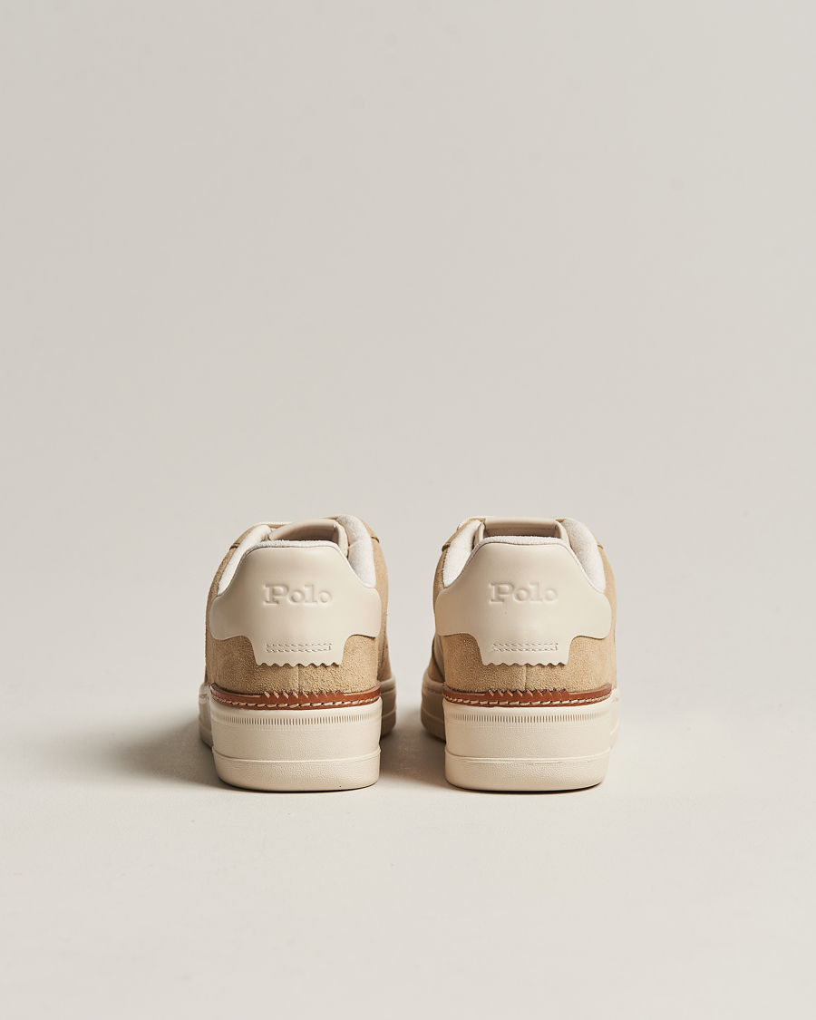 Heren | Polo Ralph Lauren Masters Court Suede Sneaker Bone/Ecru | Polo Ralph Lauren | Masters Court Suede Sneaker Bone/Ecru