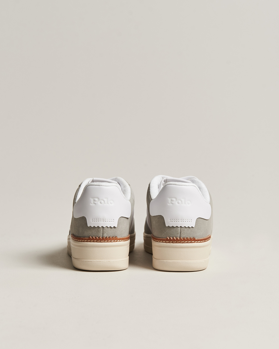 Heren | Polo Ralph Lauren Masters Court Suede Sneaker Grey/White | Polo Ralph Lauren | Masters Court Suede Sneaker Grey/White