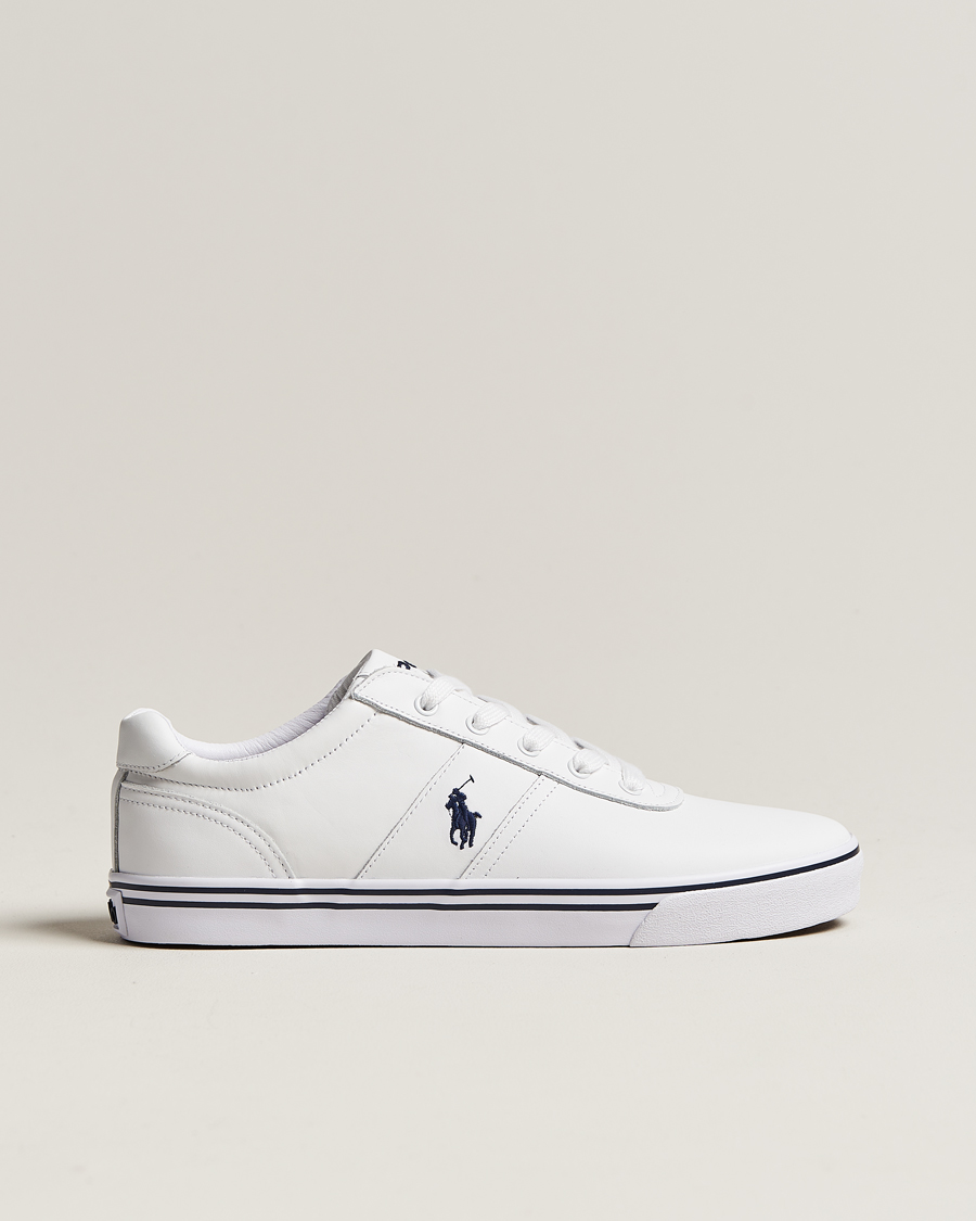 Heren | Polo Ralph Lauren Hanford Leather Sneaker Ceramic White | Polo Ralph Lauren | Hanford Leather Sneaker Ceramic White